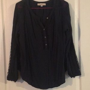 Loft long sleeve dark navy blue/black